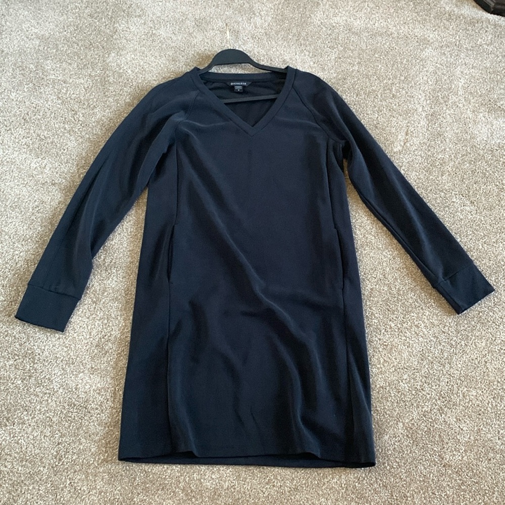 Athleta black dress with pockets
